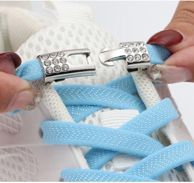 Image du produit MU Classic Elastic Bling Series 1 paire de lacets élastiques sans lien de serrage