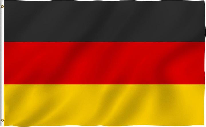Produktbild Lobwerk Deutschland Germany Flagge mit Ösen Fahne 150x90 Metalösen Wetterfest Fahnenmast (150 x 90 cm)