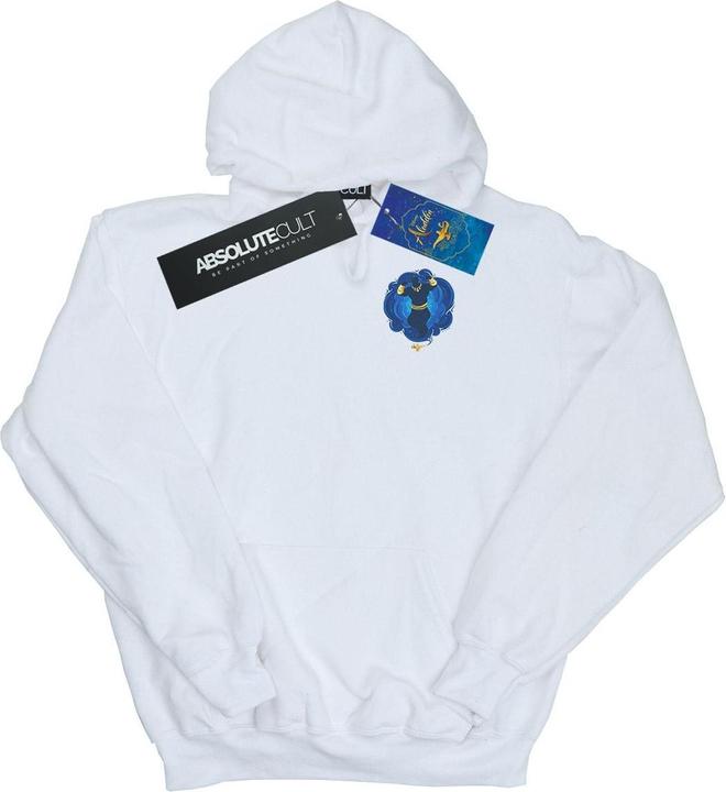 Actual product image Disney Mens Aladdin Movie Genie Breast Print Hoodie (XXL)
