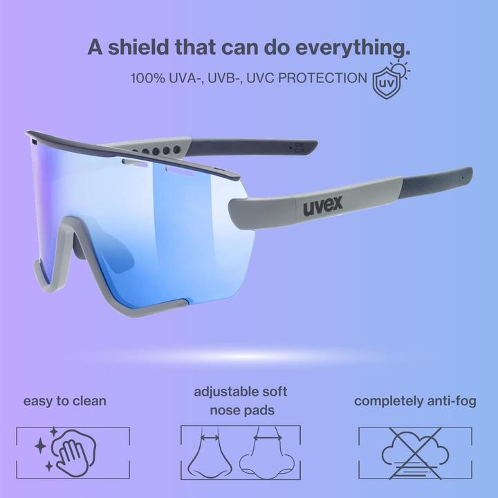 Actual product image Uvex Sports sportstyle 236 set (Rhino deep space mat, Blue)