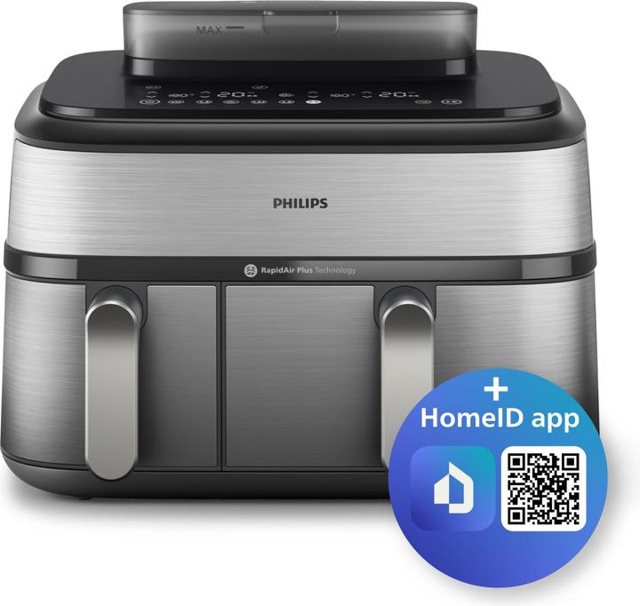 Actual product image Philips Steam Airfryer Dual Basket NA555/00