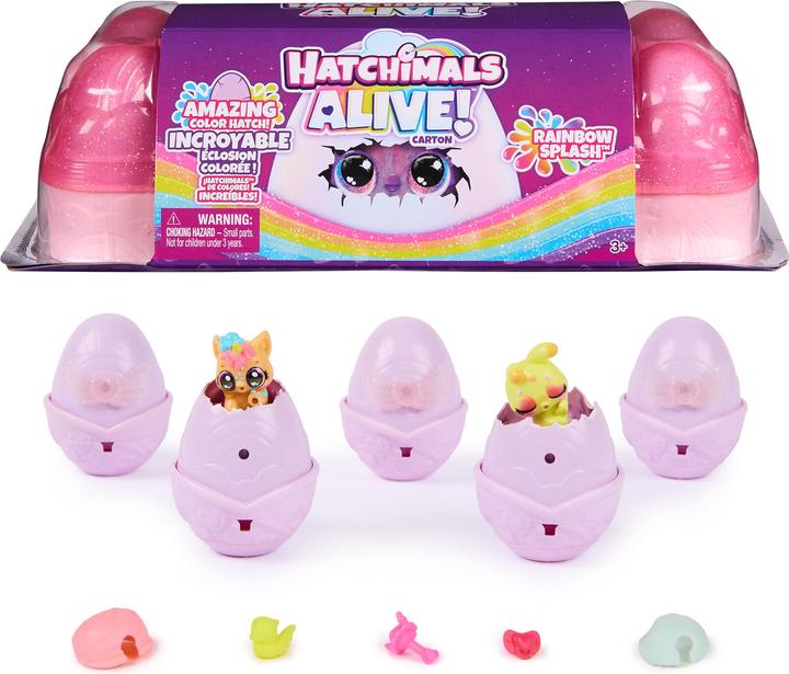 Actual product image Hatchimals Alive Rainbow Splash Egg