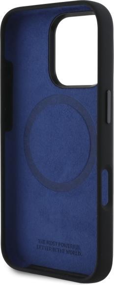 Actual product image BMW BMHMP16L23SHEB iPhone 16 Pro 6.3" czarny/black hardcase Silicone Hexagon Blue Line MagSafe (Apple iPhone 16 Pro)