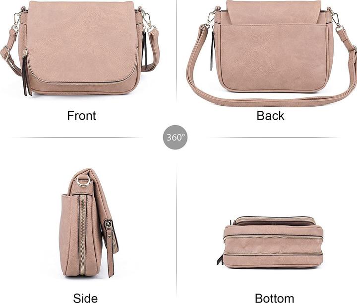 Produktbild Only-Bags.Store Kleine Crossbody-Tasche, PU-Leder, über die Schulter, Crossbody-Handtaschen mit mehreren Taschen