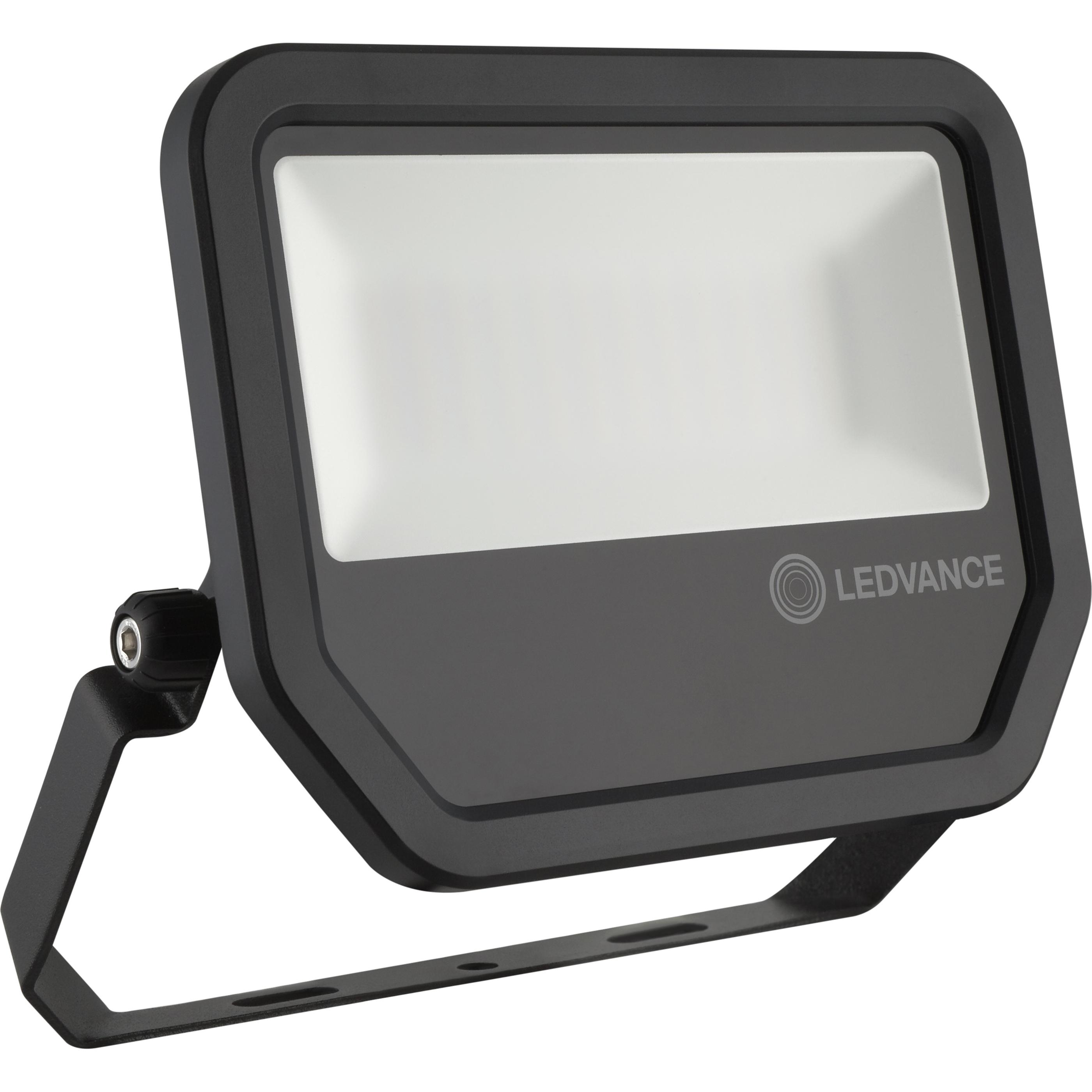 Ledvance, Fassadenbeleuchtung, LED Flutlichtstrahler FL PFM 50 W 3000 K SYM 100 BK Warmweiss (5500 lm, IP65)