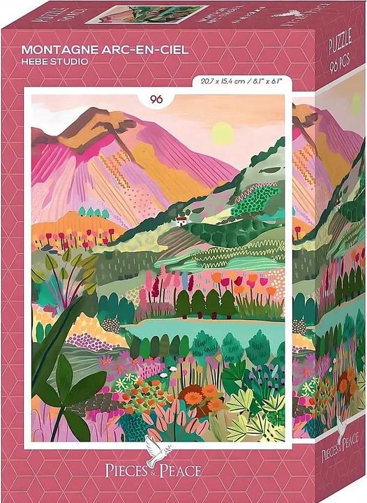 Immagine prodotto Pieces & Peace Mini Puzzle - Rainbow Mountain (96 pezzi)