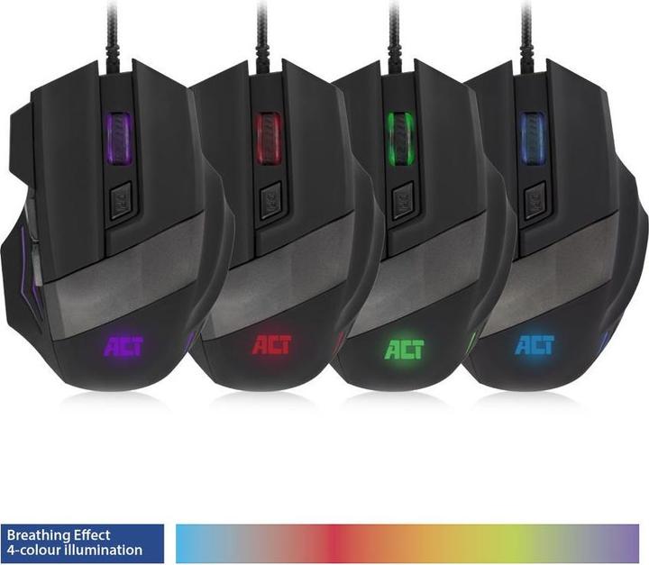 Produktbild ACT AC5000 Maus rechts USB Typ-A Optisch 3200 DPI (Kabelgebunden)