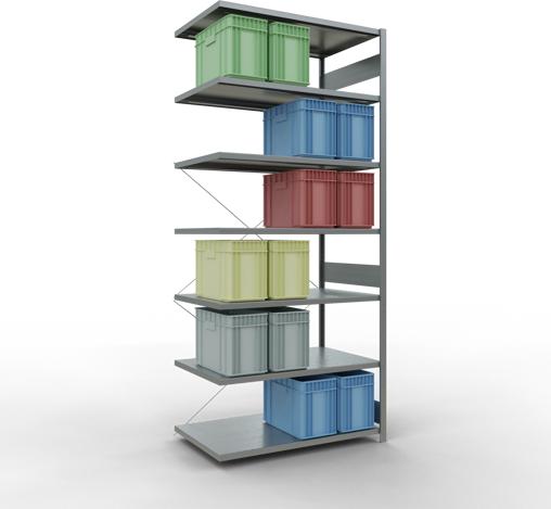 Actual product image Schulte Lagertechnik MULTIplus250 boltless bay system with cross brace