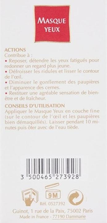 Actual product image Guinot Masque Yeux Instant Eye Mask 30ml (30 ml)