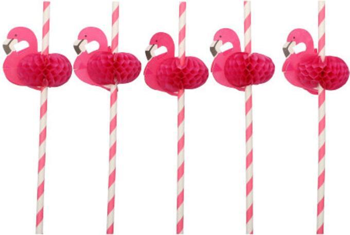 Produktbild Papstar Papiertrinkhalm "Flamingo" (50 x)