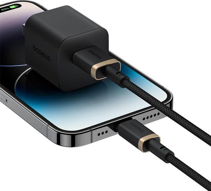 Actual product image Baseus Dura fast charging cable type A to IP 2.4A black gold (1 m, USB 2.0)