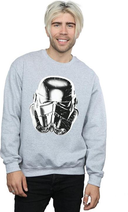 Actual product image Star Wars Mens Stormtrooper Warp Speed Helmet Sweatshirt (S)