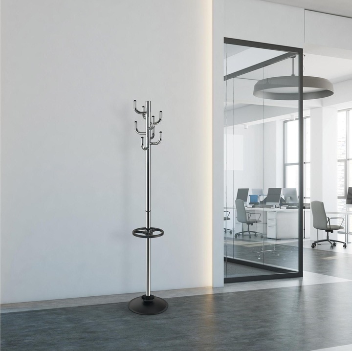 Actual product image Maul Coat stand MAULpolaris, chrome light silver