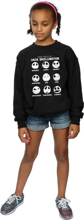 Produktbild Disney Nightmare Before Christmas The Many Faces Of Jack Sweatshirt Mädchen (116)