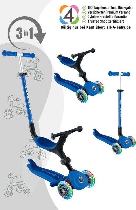 Produktbild Globber Go-Up Active Lights 3-in-1 Kinderfahrzeug