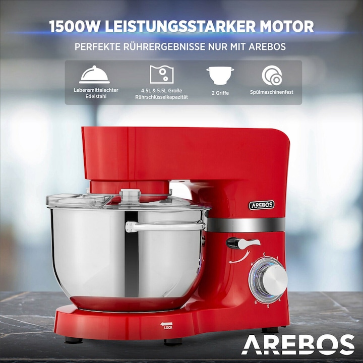 Produktbild Arebos Küchenmaschine (1500 W)