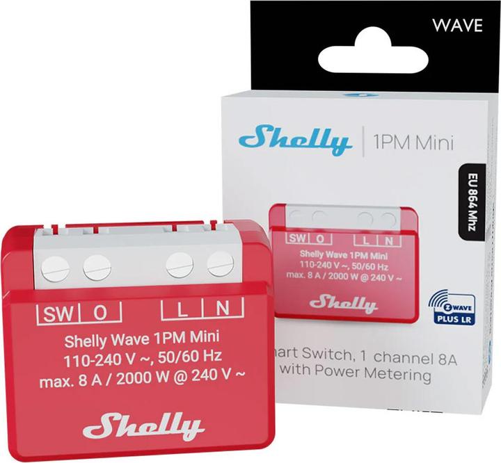 Actual product image Shelly Wave 1PM Mini EU LR (Switch actuator)