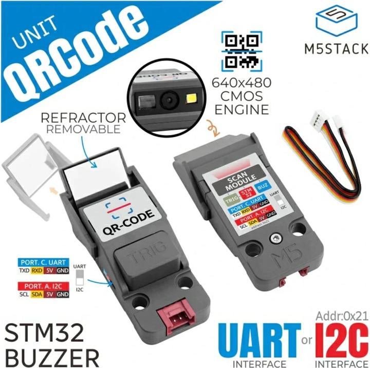 Produktbild M5Stack QR Code Scanner Unit STM32F030