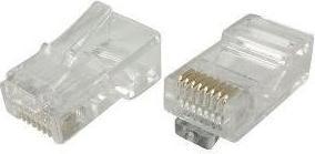 Productafbeelding Tecline Modulaire plug voor ronde kabel, niet afgeschermd, 8P8C (RJ45), PU: 10 RJ45 plug voor patchkabel (Stekker netwerkkabel)