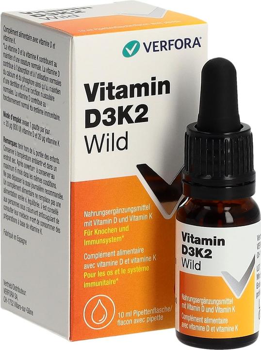 Image du produit Verfora Vitamine D3K2 sauvage (10 pièce(s), Gouttes)