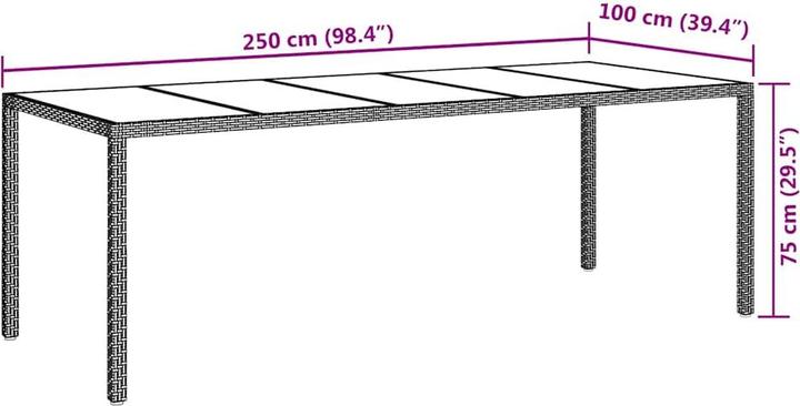 Produktbild vidaXL Garten-Esstisch