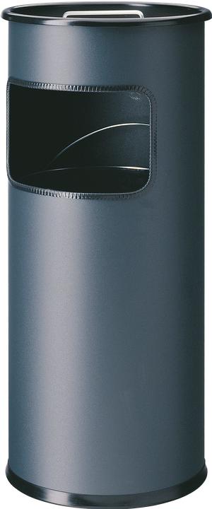 Immagine prodotto Durable Cestino gettacarte in metallo con posacenere rotondo (17 l)