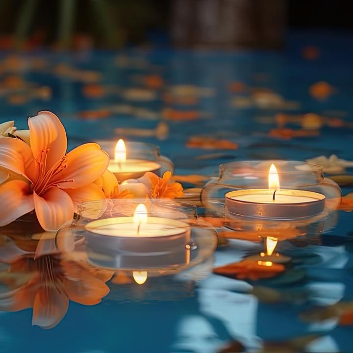 Actual product image Relaxdays 12x floating lantern (12 x, 8 x 8 x 4.5 cm)