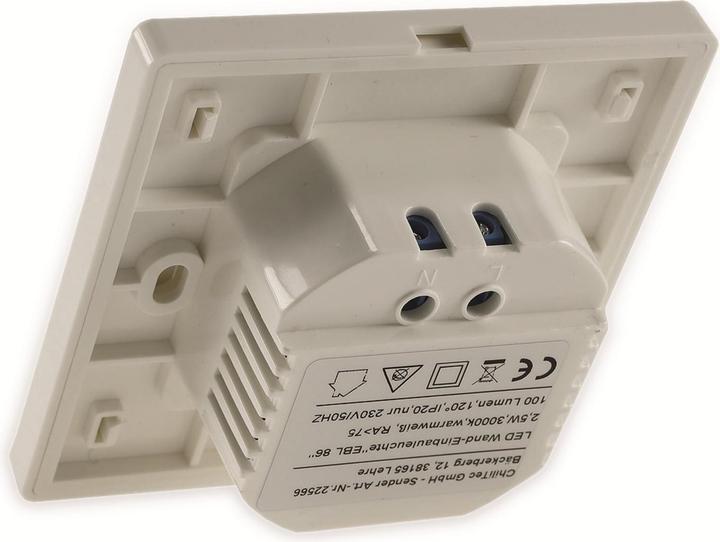 Actual product image Chilitec LED recessed luminaire EBL 86, 2.5 W, 3000 K, warm white, frame cream white (100 lm)
