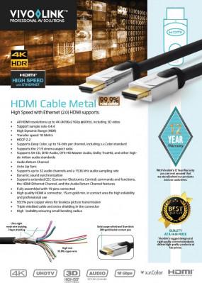 Produktbild Vivolink HDMI (Typ A) — HDMI (Typ A) (1 m, HDMI, 2.0)