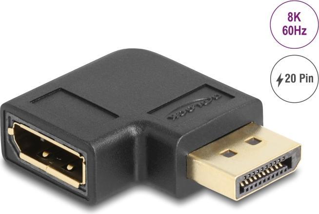 Produktbild Delock Displayport Adapter, schwarz, 8K/60 (DP, 3.03 cm)