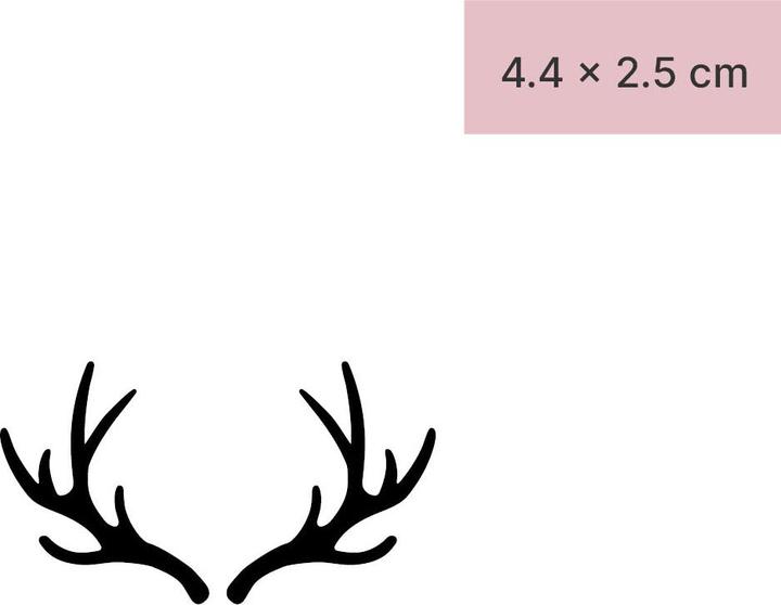 Actual product image minink Temporary tattoo - Antlers