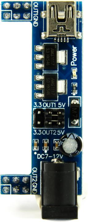 Image du produit Purecrea Adaptateur d'alimentation pour breadboard 5V / 3.3V Mini USB