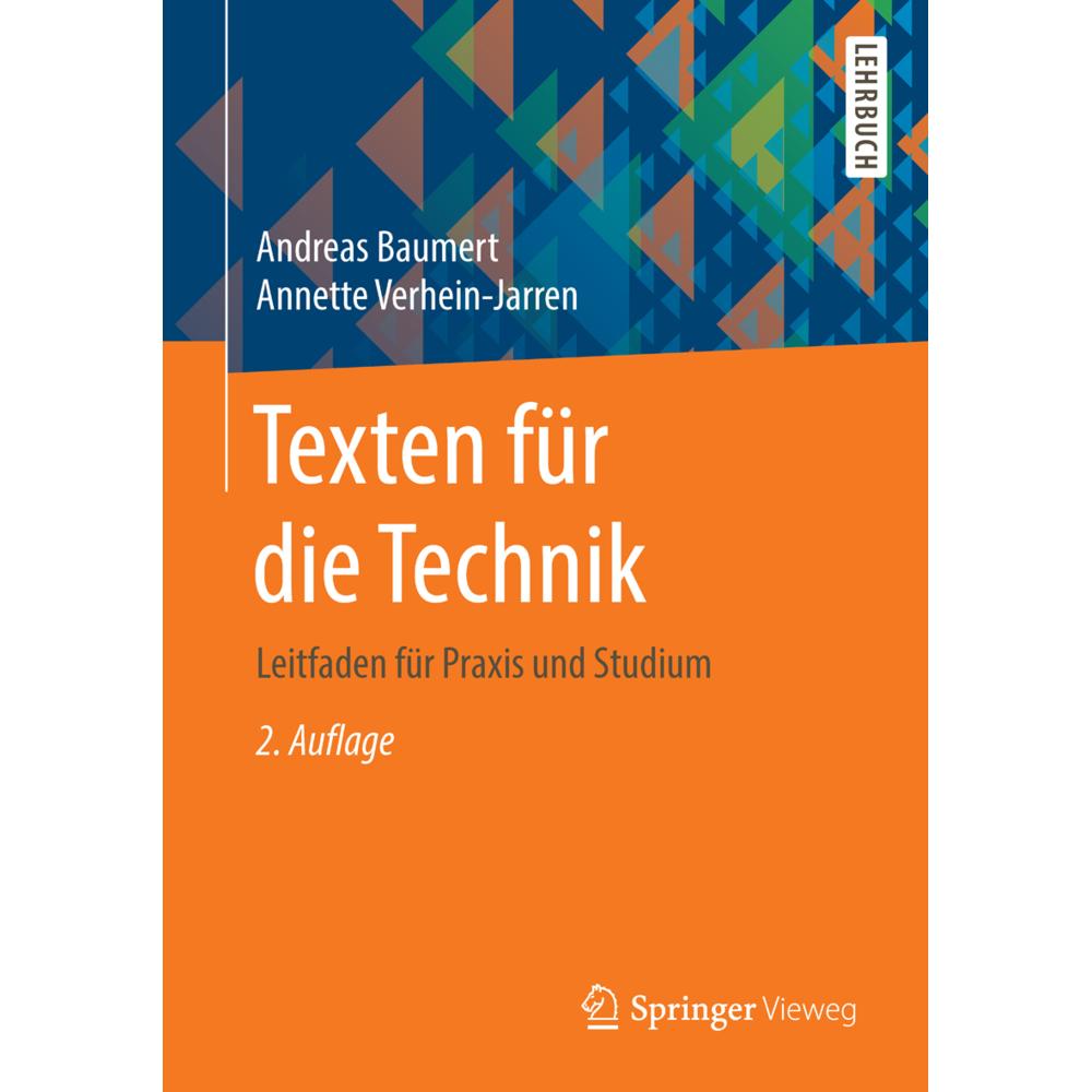 Thumbnail - Texten für die Technik, Fachbücher von Annette Verhein-Jarren, Andreas Baumert