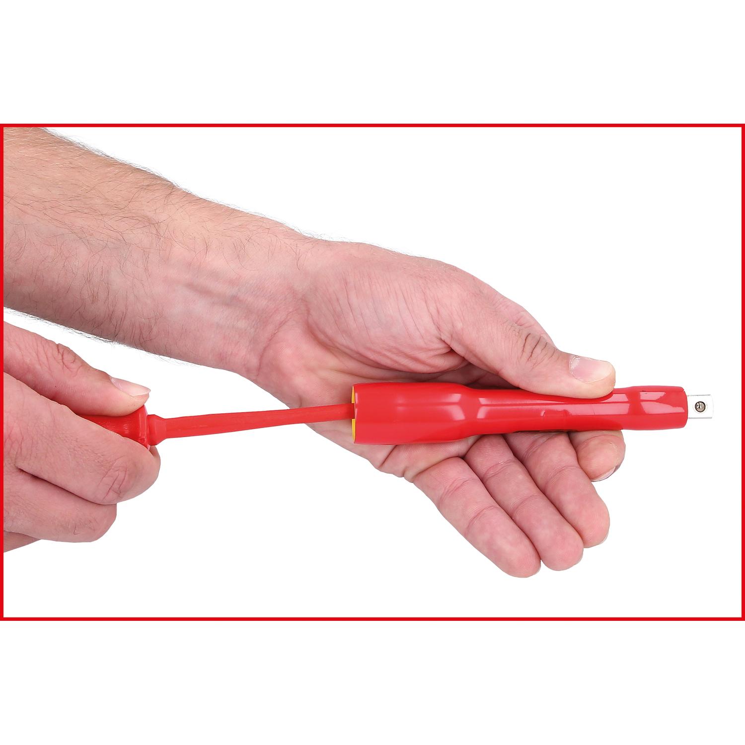 Thumbnail - KS Tools, Steckschlüssel + Stecknuss, 3/8"" Isolierte Verlängerung, Schraubenarretierung, 125mm