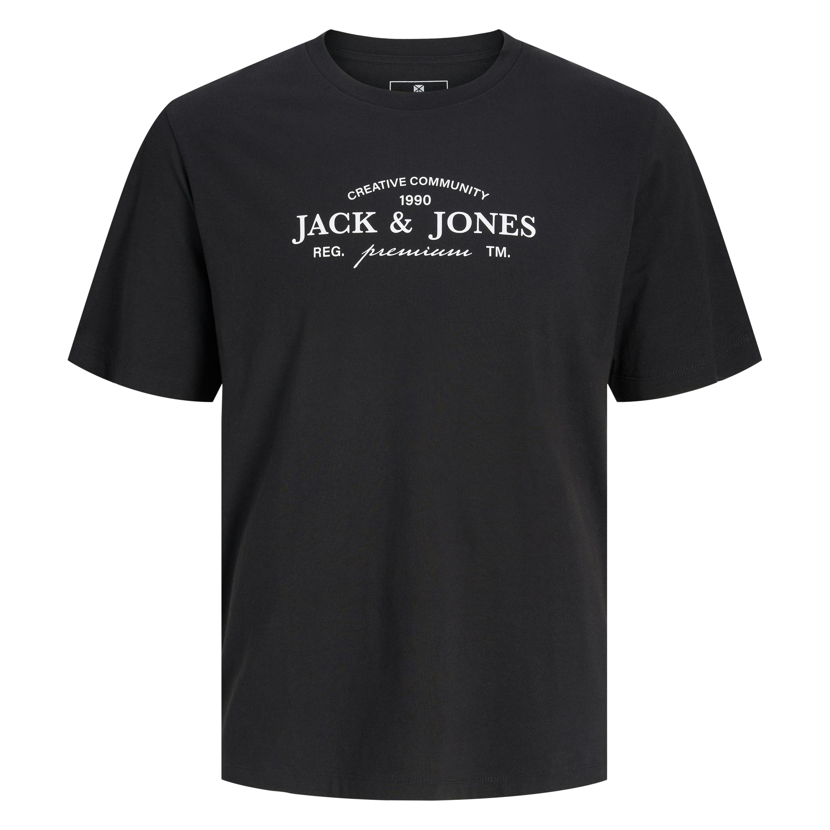 Jack & Jones, Herren, Shirts, Jprblakevin Ss Tee Fst, Schwarz, (M)