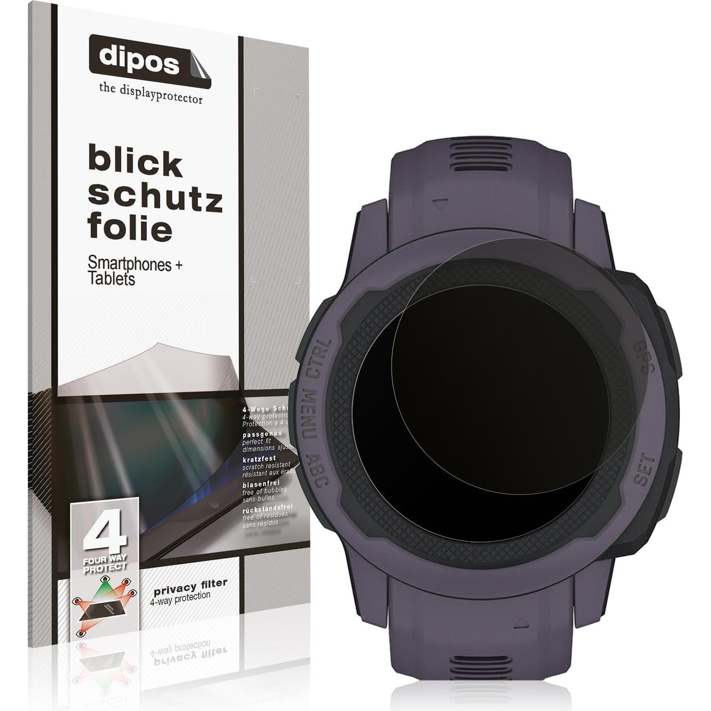 Dipos Blickschutzfolie 4-Way Privacy, Smartwatch Schutzfolie, Transparent