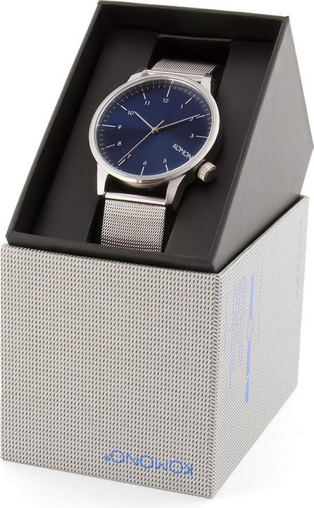Actual product image Komono Winston' Watch - Royal Silver / Blue (41 mm)