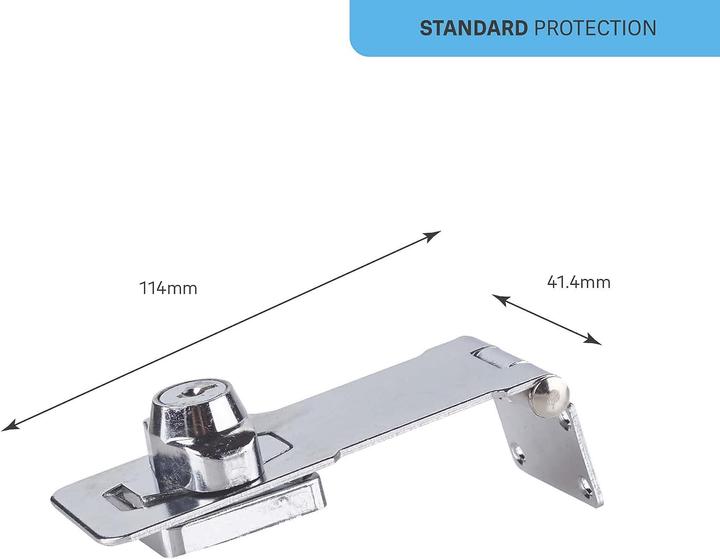 Immagine prodotto Yale Y116B/115/BC hasp con serratura integrata Serratura a chiave da 41,4 mm (1 pz.)