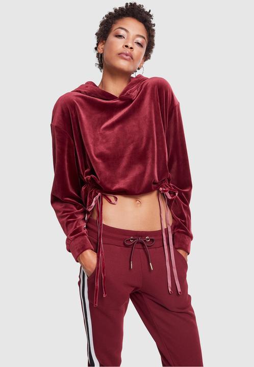 Actual product image Urban Classics UC Ladies Ladies Short Velvet Gathered Hoody (XL)