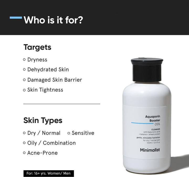 Immagine prodotto Minimalist Aquaporin Booster 5% Detergente (100 ml)