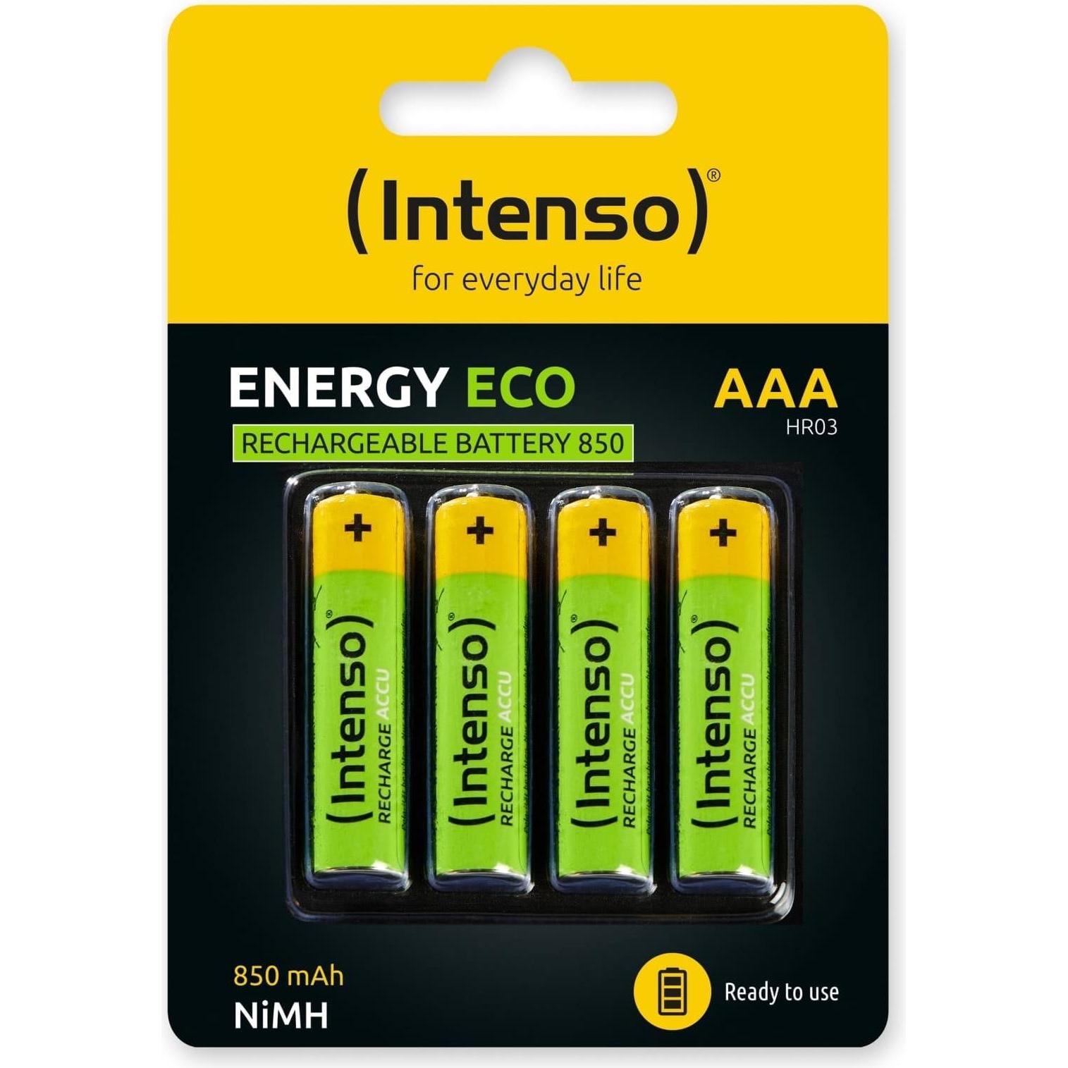 Intenso Energy Eco (4 Stk., AAA, HR03, 850 mAh), Batterien + Akkus