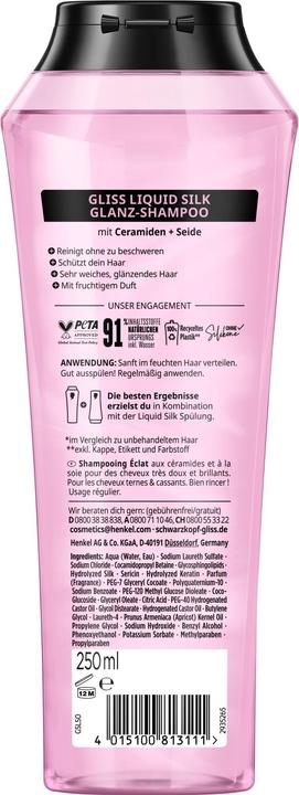 Produktbild Gliss Shampoo Liquid Silk (Flüssiges Shampoo, 250 ml)
