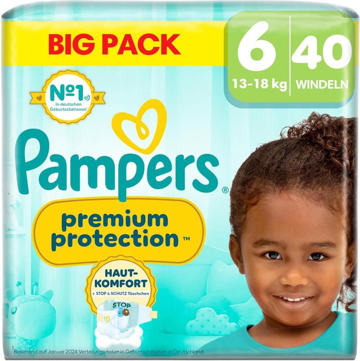 Actual product image Pampers Premium Protection (Size 6, Size XL, 40 pcs.)