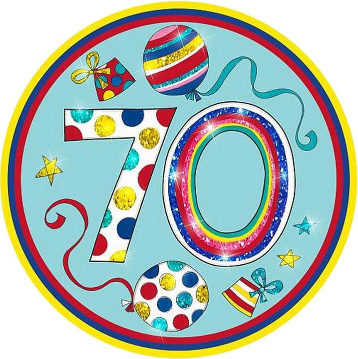 Produktbild Rachel Ellen Glitter 70th Badge