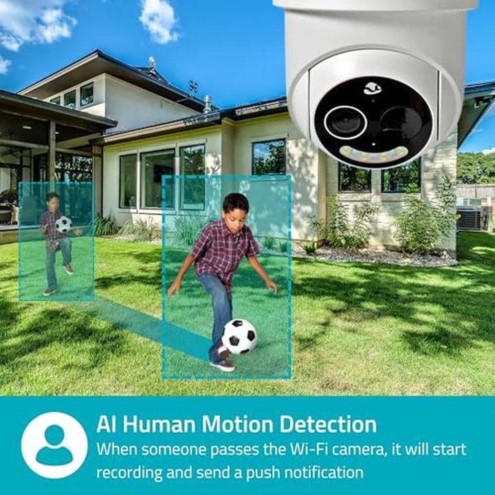 Actual product image Nedis SmartLife Outdoor Camera | Wi-Fi | Full HD 1080p | Pan tilt | IP65 | Max. Battery life: 5 (1920 x 1080 Pixels)