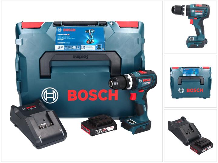 Produktbild Bosch Professional Bosch GSB 18V-90 C Professional Akku Schlagbohrschrauber 18 V 64 Nm Brushless + 1x Akku 2,0 Ah + (Akkubetrieb)