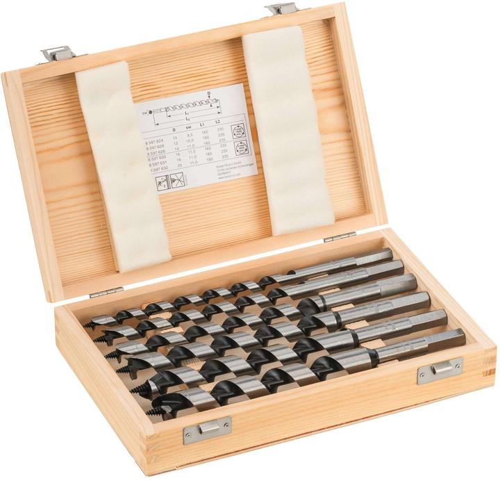 Produktbild Bosch Professional Zubehör PRO Wood Holzschlangenbohrer-Set, 6-tlg. (10 mm, 12 mm, 14 mm, 16 mm, 18 mm, 20 mm)