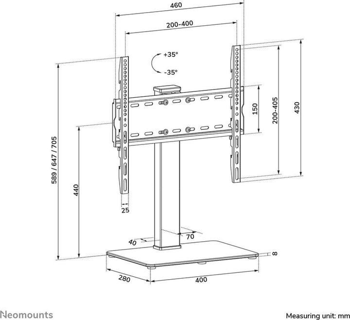 Produktbild Neomounts TV Desk Stand (base) (Decke)