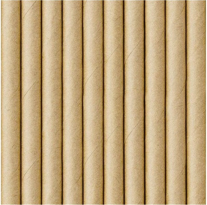 Produktbild Partydeco Natürliche Trinkhalme Kraft (10 x)