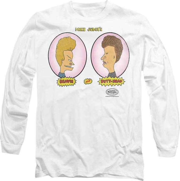 Actual product image Beavis and Butthead Unisex Adult Heads In Ovals T-Shirt (XL)